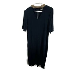 Travelers by Chico's Navy India Ink Dress Size 1 (8/10) Medium NWT
